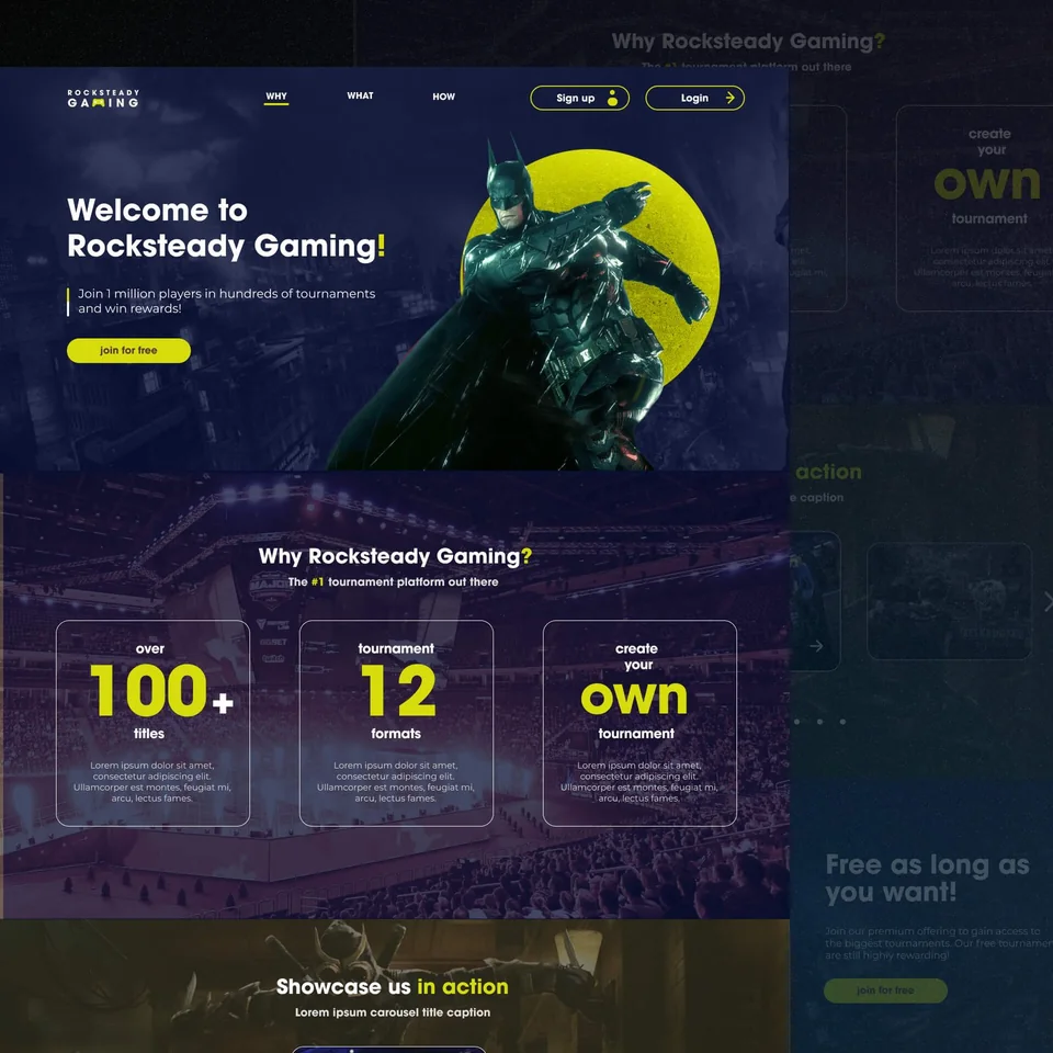Rocksteady Gaming — product design concept