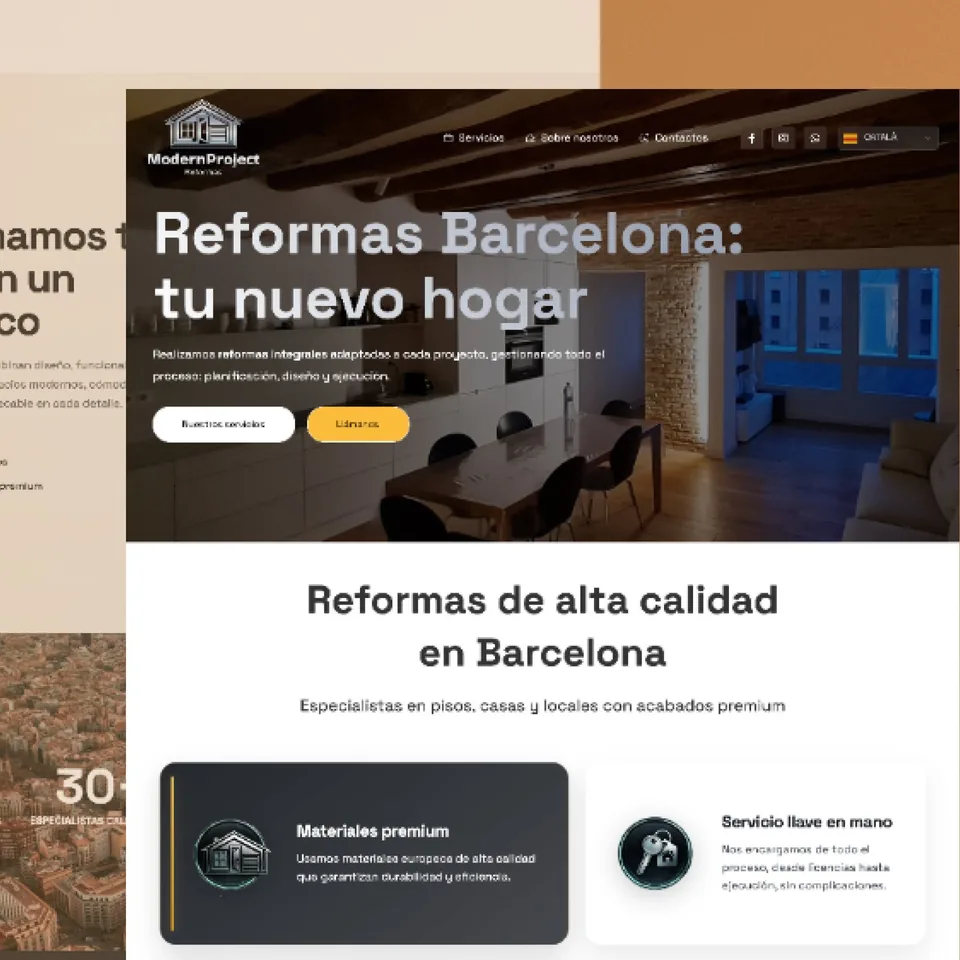 Modern Project Barcelona — renovation services website design
