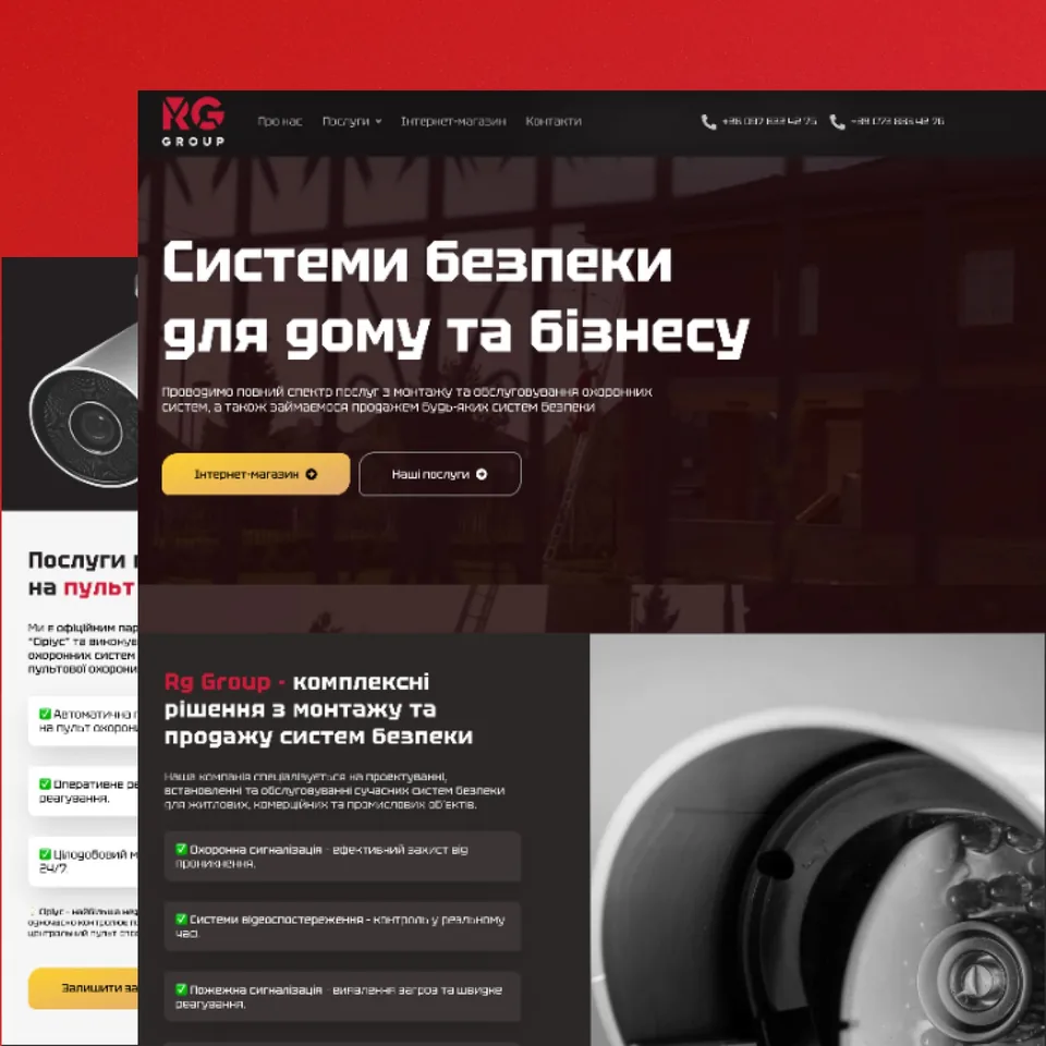 RG Group — corporate website design